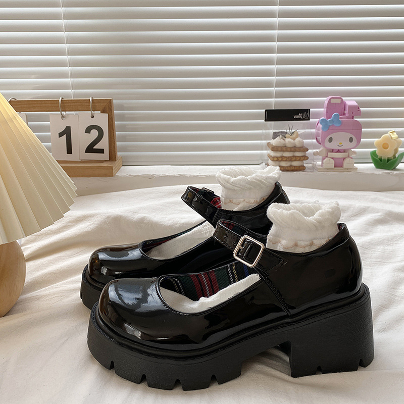 日系春夏潮jk制服鞋子增高厚底学生玛丽珍复古单鞋英伦风小皮鞋女