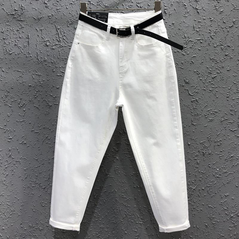 白色宽松哈伦裤女夏季薄款萝卜裤