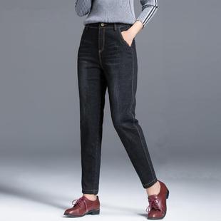 梨型身材宽松老爹裤 哈伦裤 大码 春秋中老年牛仔裤 女高腰2025年新款