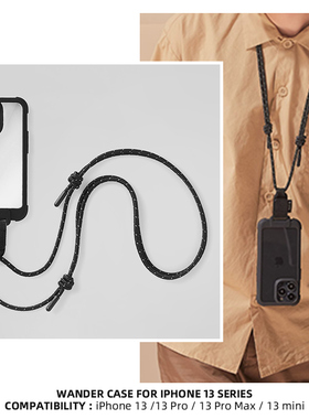 bitplay适用iPhone14pro手机壳max斜挎挂绳苹果13背带可背透明潮