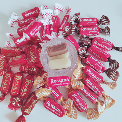新品意大利进口Rossana多口味流心奶糖喜糖年货节日糖办公室零食