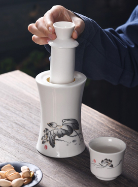 温酒壶酒具套装 陶瓷烫酒壶骨瓷暖酒器 分酒器酒杯黄酒白酒温酒具