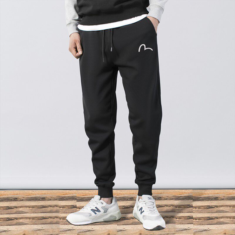 香港正品潮牌 夏季大M长裤小脚裤男女纯棉大码运动裤休闲加绒卫裤