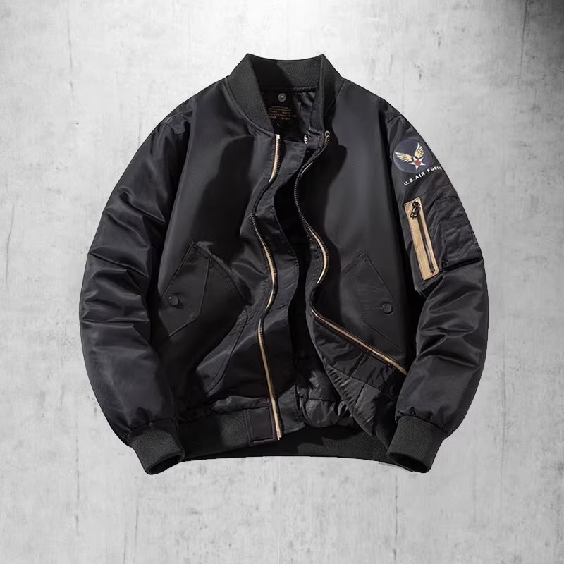 香港正品潮牌秋冬刺绣老鹰徽章飞行棒球服男女款加厚棉衣夹克外套