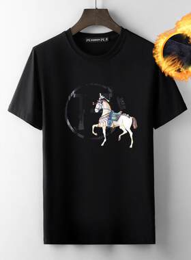 香港正品潮牌纯棉加绒保暖短袖T