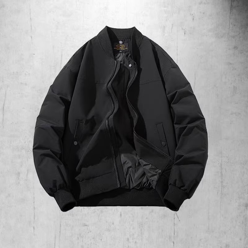 香港正品潮牌秋冬工装MA1纯色飞行棒球服男女款加厚棉衣夹克外套