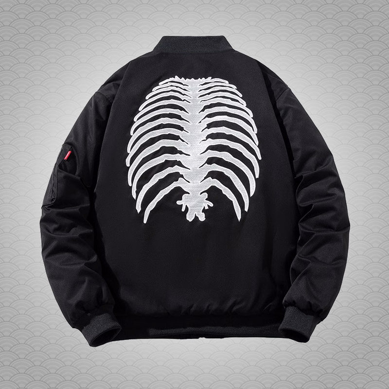 香港正品潮牌秋冬MA刺绣蜈蚣飞行棒球服男女加厚棉衣休闲夹克外套