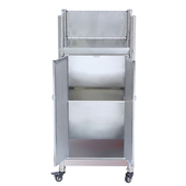 隔层款 带门可定制 可移动不锈钢置物架带柜门不锈钢灶台架子落地式