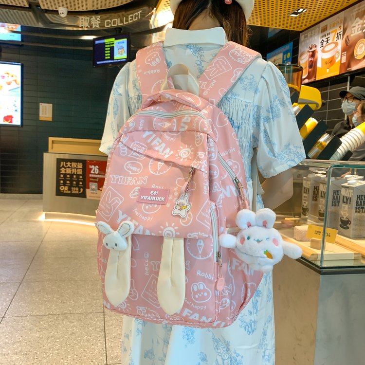 小学生书包女孩轻便软布背包女童一年级可爱肩包女生儿童双肩包女