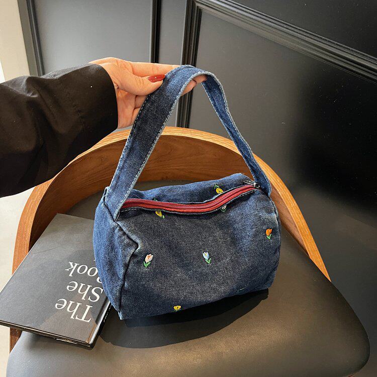 2025秋季新款通用款女包化妆包拉链车缝线波士顿包均码2025年春季