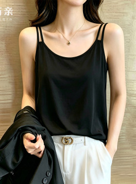 宽松吊带背心女夏内搭遮副乳冰丝
