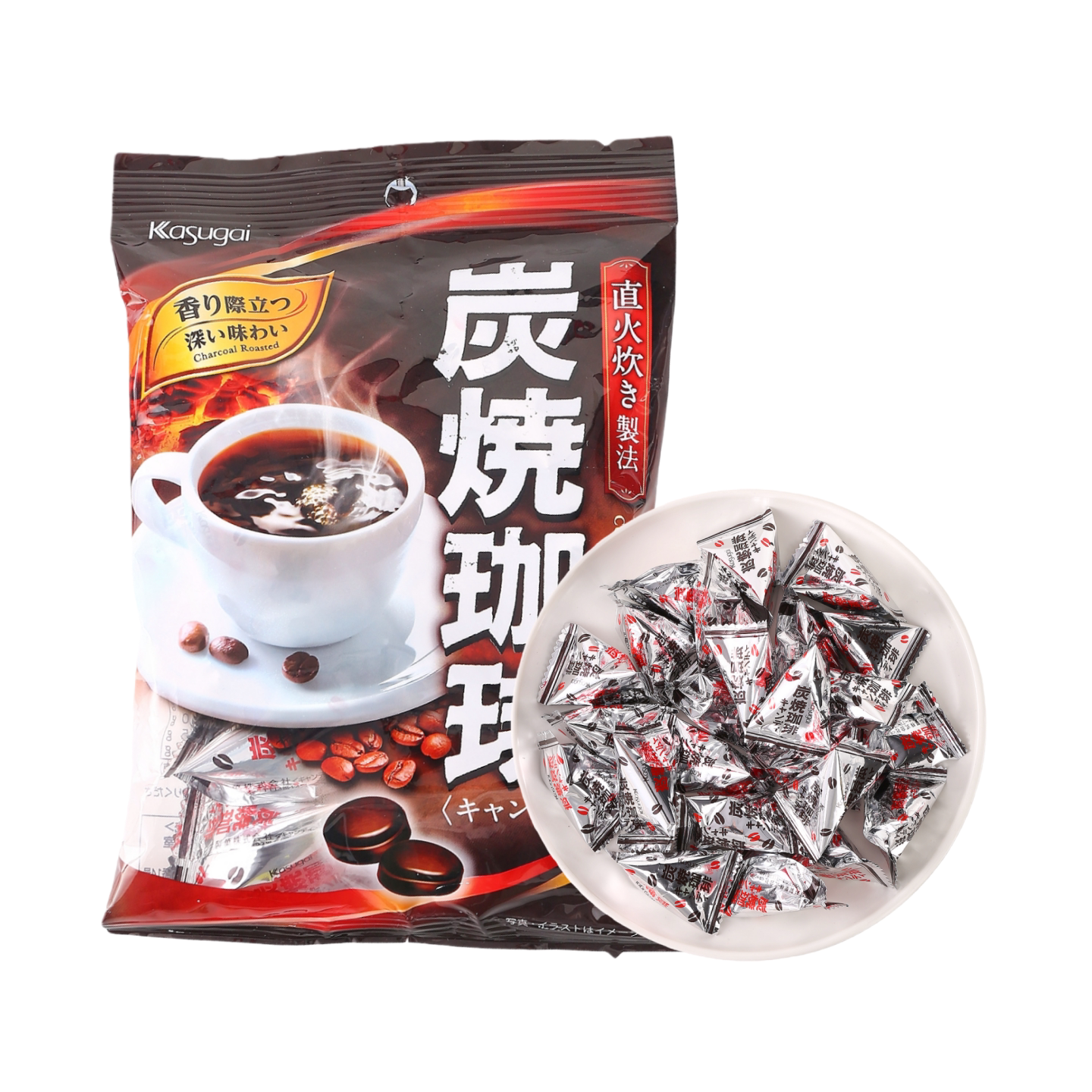 春日井炭烧咖啡硬糖袋装进口糖果深烘焙香浓口味零食结婚礼喜糖