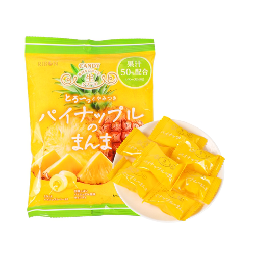 日本理本菠萝夹心水果硬糖果喜糖