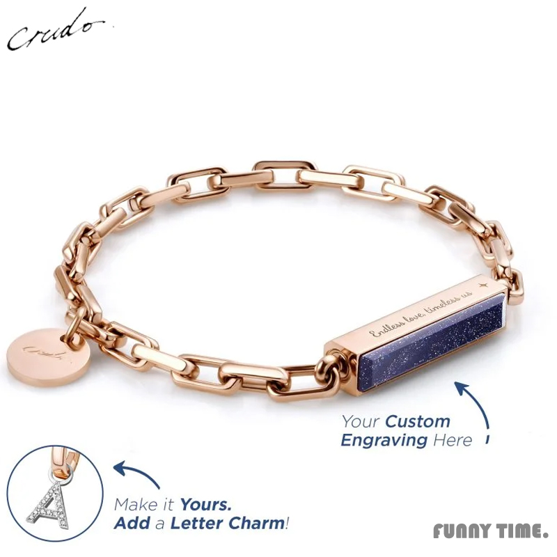 香港Crudo小众英文情侣闺蜜手链