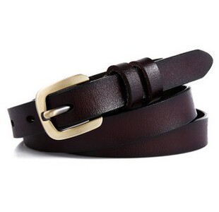 女士真皮皮带 牛皮复古针扣女式细腰带 时尚装饰腰带皮带OL03