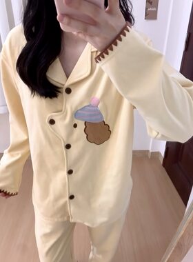 新品德绒狗鼻子睡衣女秋冬款保暖套装长袖长裤可爱家居服套装