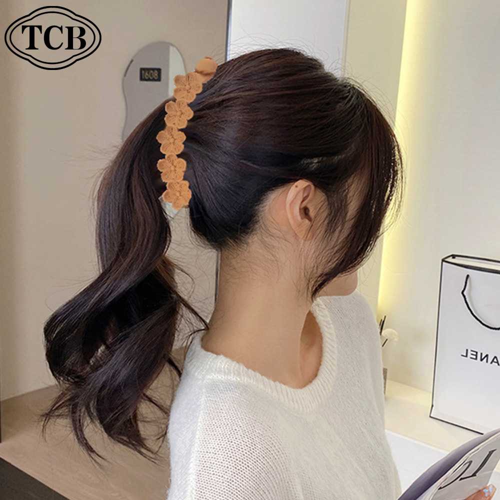 精美简约磨砂花朵香蕉夹女后脑勺