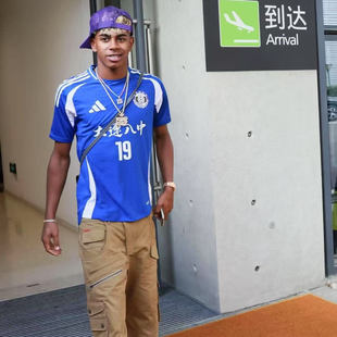 小李子:阿迪达斯球员版足球短袖比赛组队球衣印制亚马尔同款男