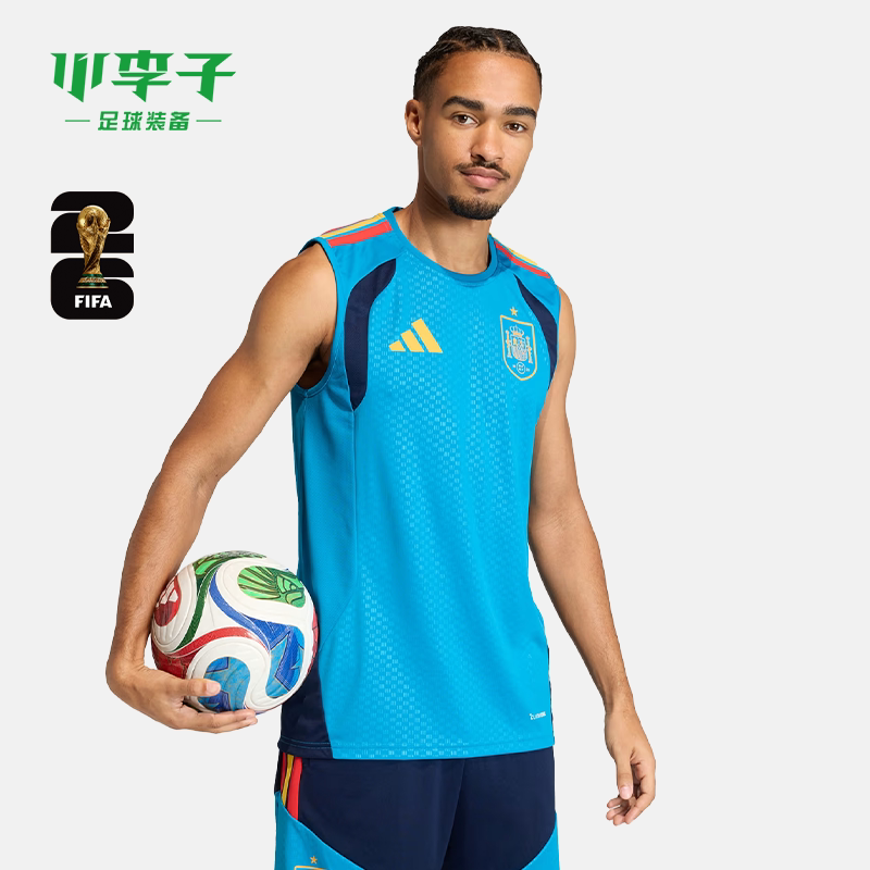 小李子ADIDAS阿迪达斯西班牙球迷版运动训练背心成人男KA8191
