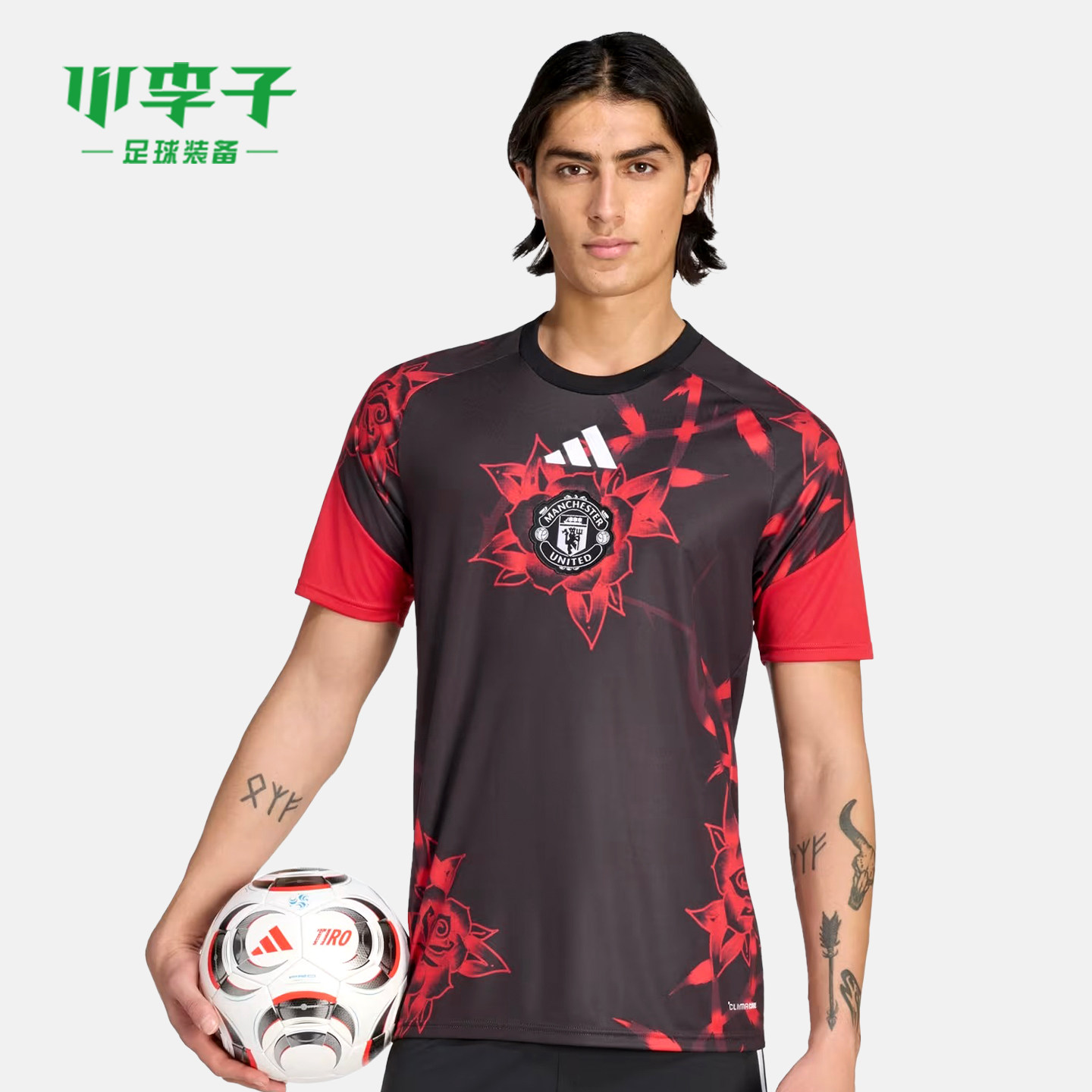 小李子ADIDAS阿迪达斯曼联球迷版热身短袖训练服成人男KC4908