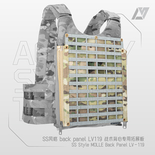 AS机敏系统 SS狼头款LV119战术背心专用Molle拓展背板 进口Tegris