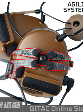 AXL风格 RAC战术耳机支架转接Peltor Comtac 3/5连接板进口Tegris