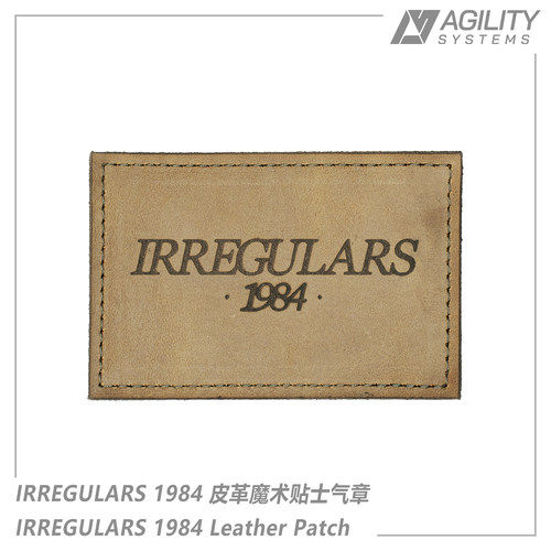 IRREGULARS 1984 风格牛皮魔术贴补丁 皮革臂章士气章 进口牛皮