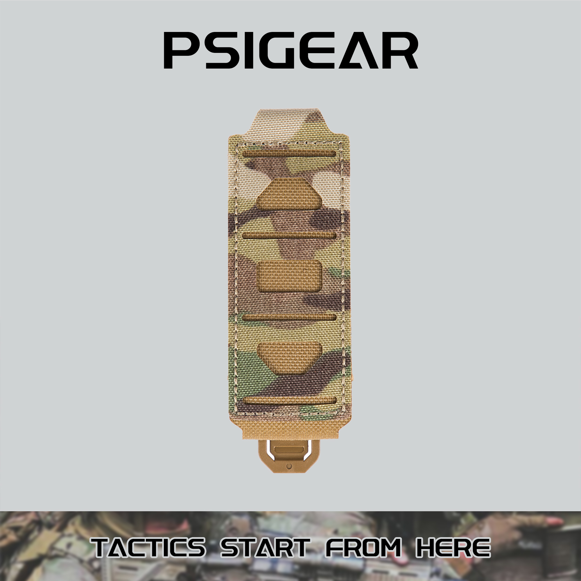 PSIGEAR Skewer小号9mm单联快拔套 手电套 工具钳包 进口激光切割