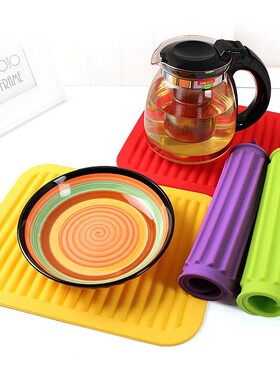 特大号波浪纹食品级硅胶隔热垫