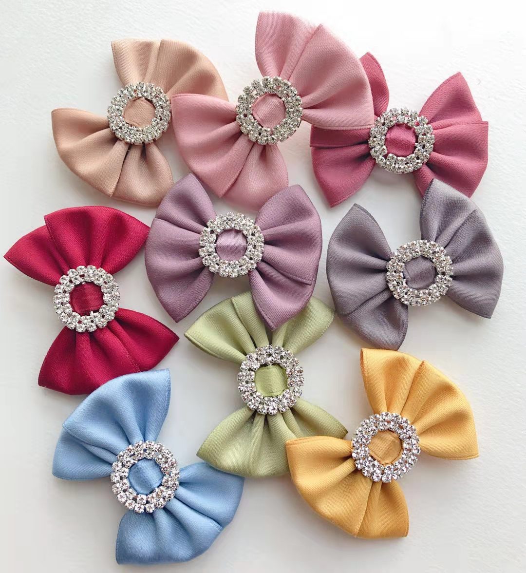 福2呆如饴单款材料包蝴蝶结织带发饰丝带发夹材料发卡diy亲子手工