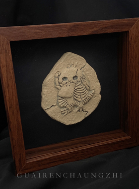 可达鸭化石摆件神奇宝贝潮玩礼物