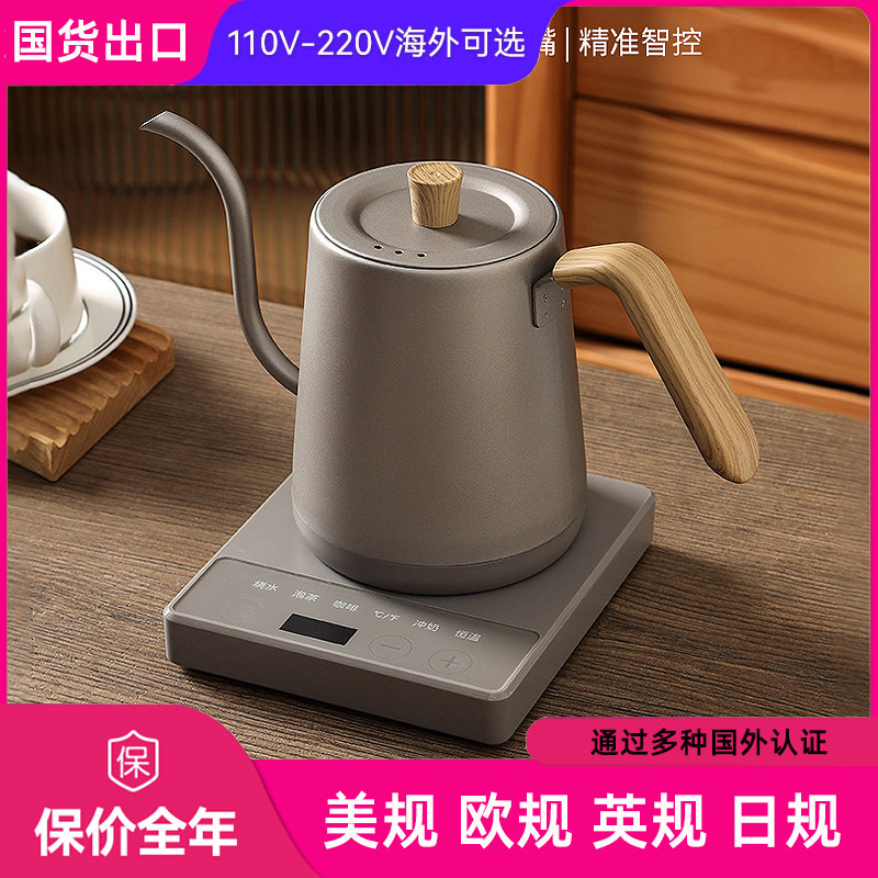 110V咖啡壶智能恒温电热水壶美欧日规香港台湾新加坡用手冲烧水壶