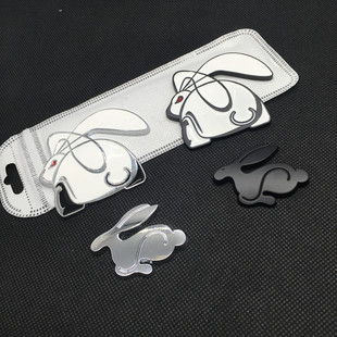 高尔夫7恶兔改装 兔子GTI 车贴铝合金金属车贴车内3D金属车标 包邮