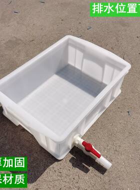 带排水龟箱加厚白色小型鱼池