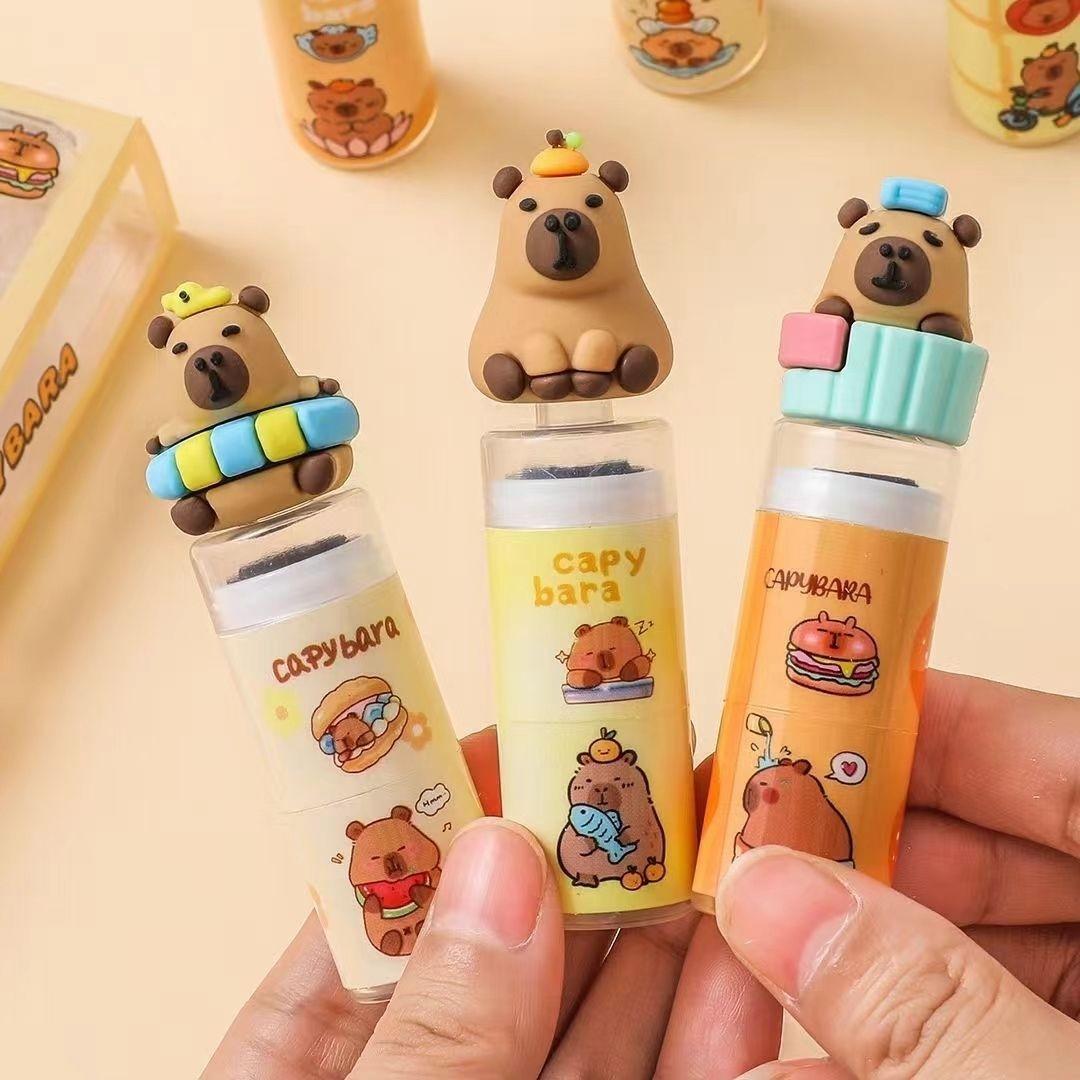 卡通豚门永存卡皮巴拉手账印章公仔幼儿园学生奖励品盖章儿童礼物