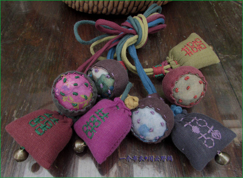 一介布衣*闲云野鹤原创复古文艺手工制作个性百搭服装挂件