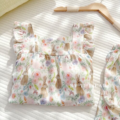 薄款短裤带胸垫家居服双层纱睡衣