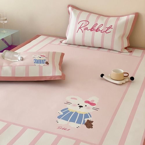 兔子小姐三件套可水洗冰丝凉席