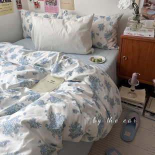 風(fēng)鈴郵局法式 碎花40s全棉精梳棉四件套ins風(fēng)混搭系列純棉床品套件