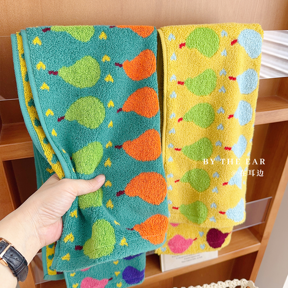 可爱鸭梨加厚毛巾全棉洗脸家用