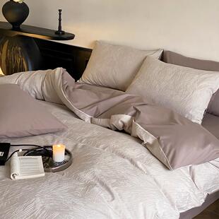 在耳边复古60s色织提花全棉四件套秋冬纯棉长绒棉磨毛床品套件