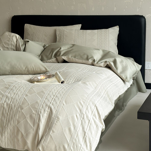 轻奢北欧风60s长绒棉提花四件套