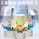 客厅办公室免换水迷你斗鱼鱼缸带氧气景观圆形桌面防摔塑料金鱼缸