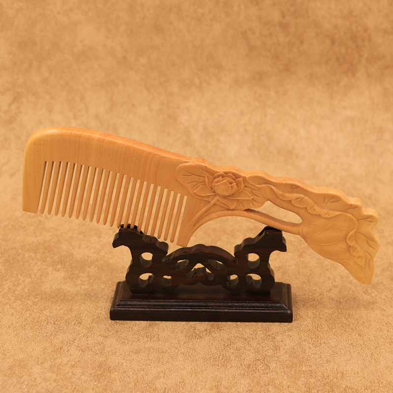 常州梳篦白象天然整木黄杨木梳子