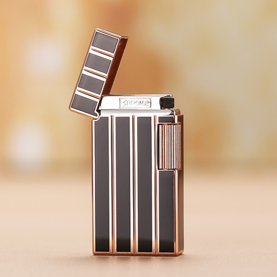 SAROME日本沙乐美打火机正品铜身铜胆充气侧砂轮复古经典火机高端
