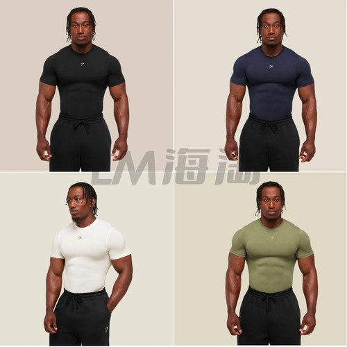 GYMSHARK Super soft健身上衣短袖男速干透气紧身跑步T恤正品代购