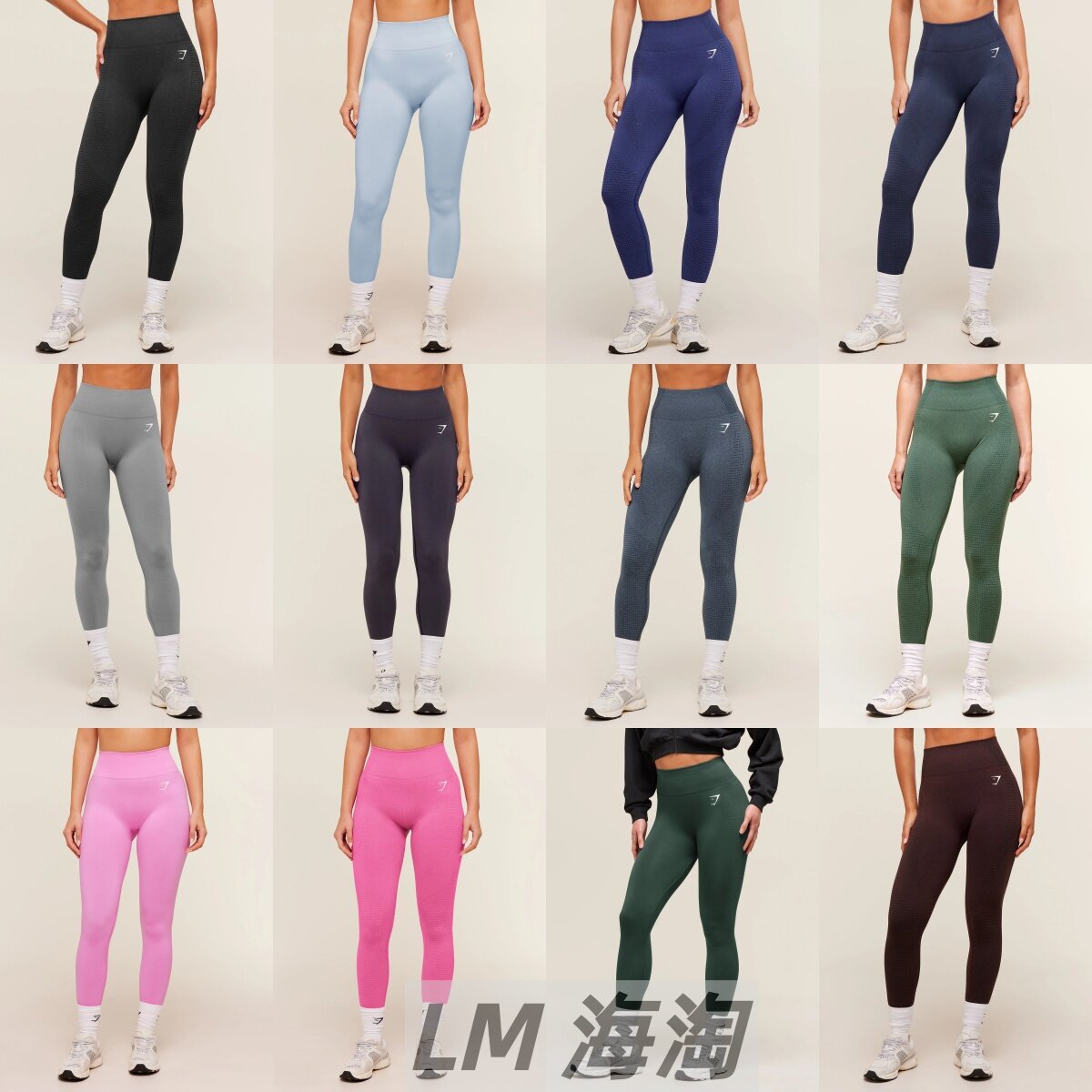 正品代购GYMSHARKVital 健身运动高腰舒适百搭无缝紧身裤瑜伽裤