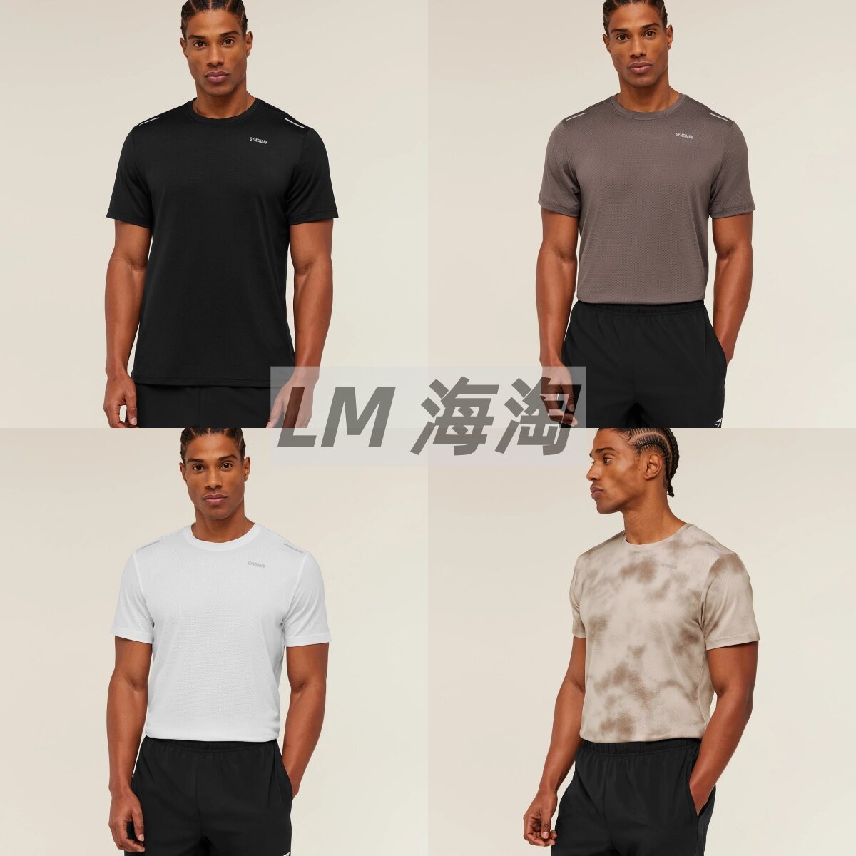 正品代购GYMSHARK Built For More 健身运动速干吸湿排汗短袖T恤