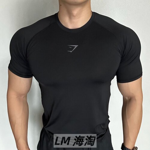 正品代购GYMSHARK2025新款Element速干紧身压缩衣运动健身短袖T恤