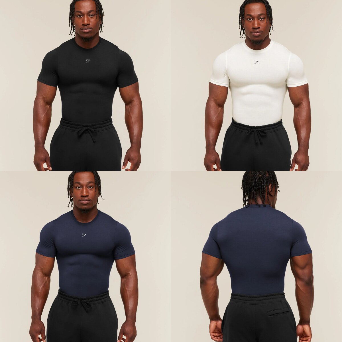 正品代购GYMSHARK super soft健身上衣短袖男速干透气紧身跑步T恤
